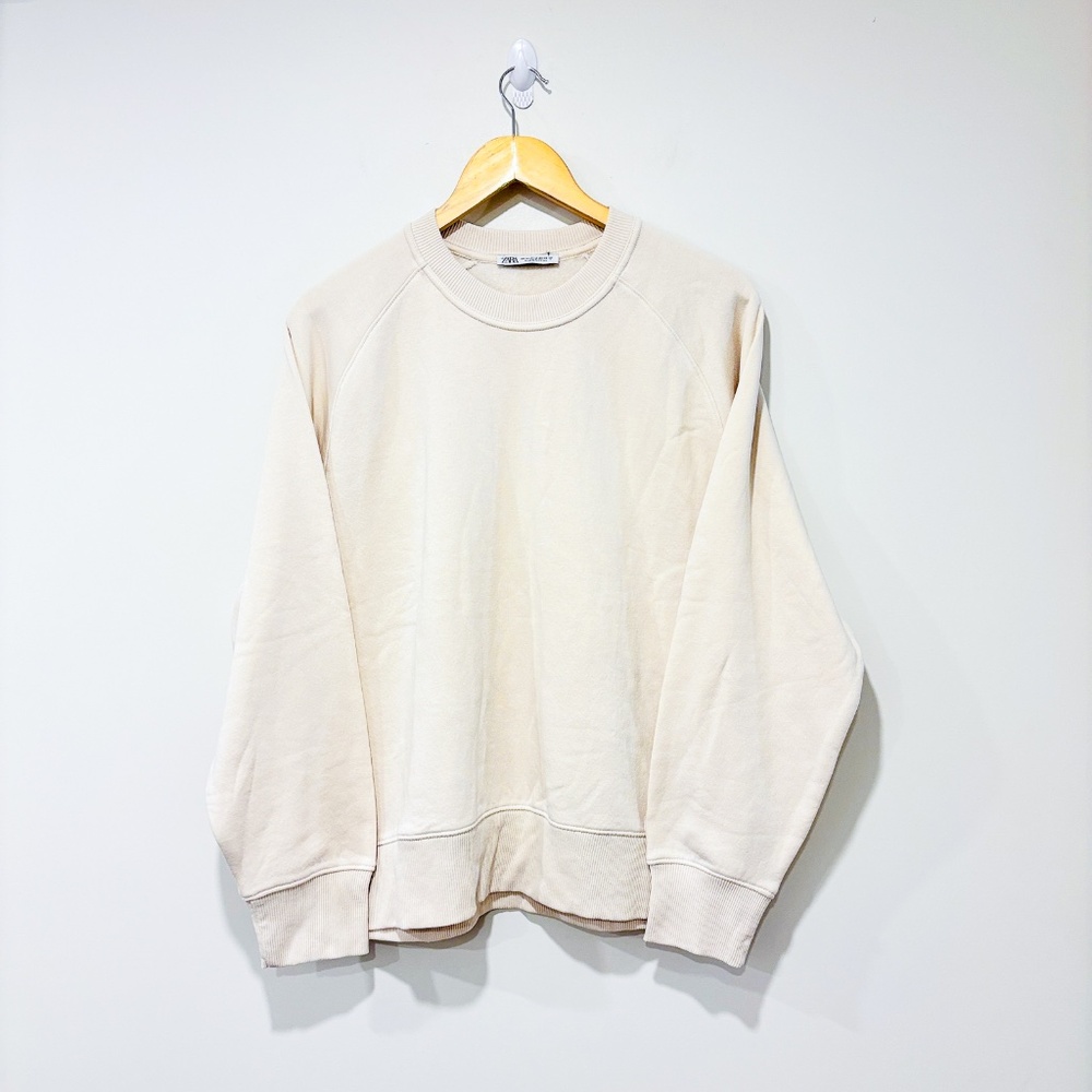 ZARA Cream crewneck sweater - Picture 1 of 8
